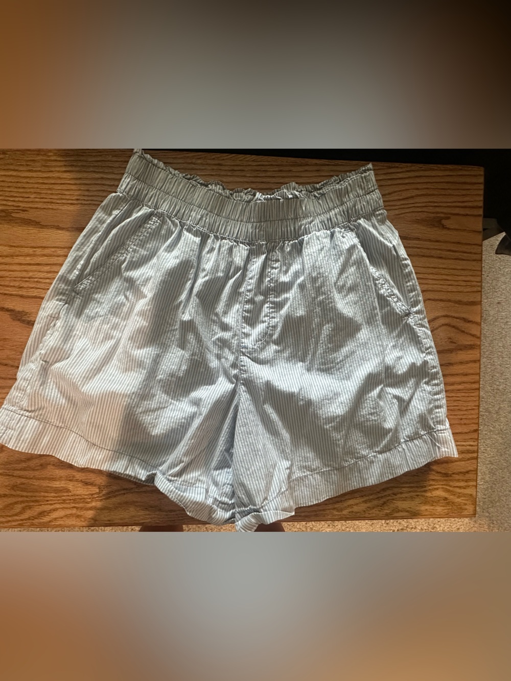 Aerie Blue Pinstripe shorts